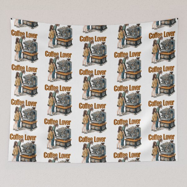 Item preview, Copy of Cute Coffee Lover Barista Machine – Adorable Coffee Shop Cartoon Art designed and sold by Grafititee.