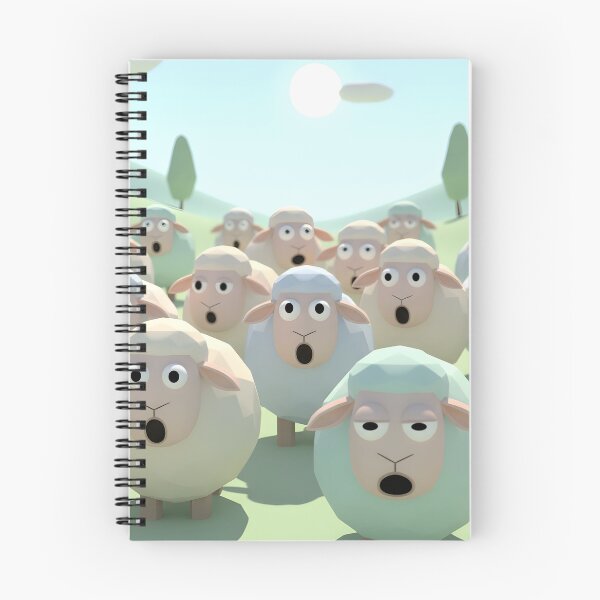 Item preview, flock of surprised sheep designed and sold by Nikoleta Vukovic.
