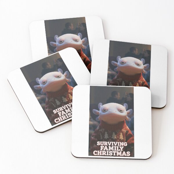 Item preview, Surviving Family Christmas – Stressed Axolotl Pixar-Style Design designed and sold by MadeByACJ.
