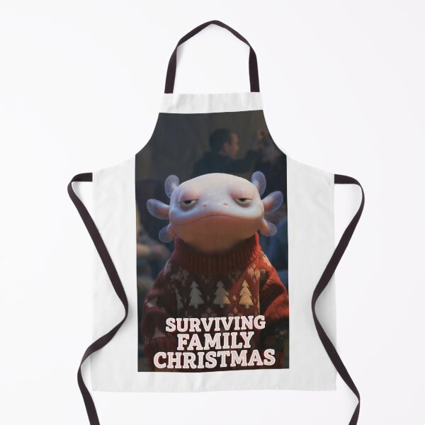 Item preview, Surviving Family Christmas – Stressed Axolotl Pixar-Style Design designed and sold by MadeByACJ.