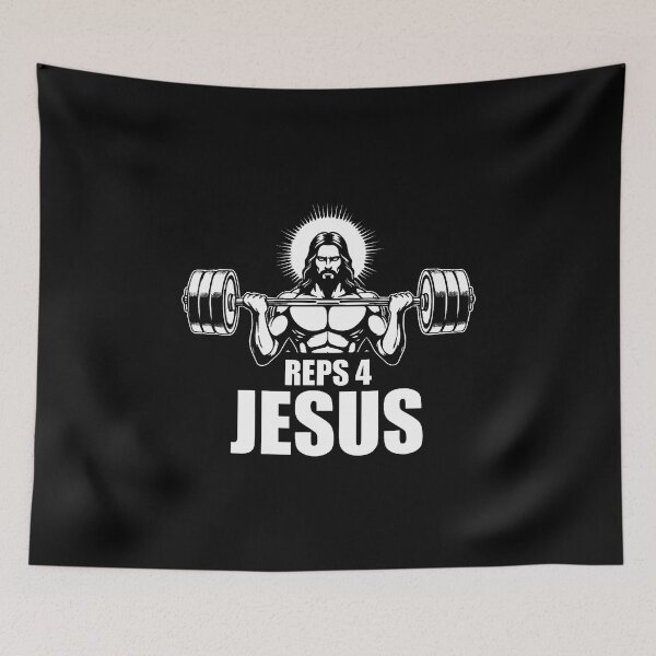Item preview, Reps 4 Jesus Gym Christian Weightlifting Workout designed and sold by SarahLeanne1.