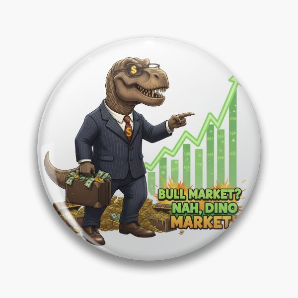 Item preview, Bull Market? Nah, Dino Market – Funny Stock Market T-Rex Trader Meme designed and sold by DinoPrints-shop.