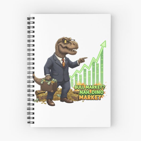 Item preview, Bull Market? Nah, Dino Market – Funny Stock Market T-Rex Trader Meme designed and sold by DinoPrints-shop.