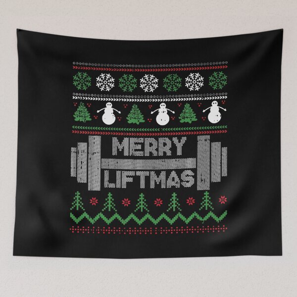 Item preview, Merry Liftmas Christmas Funny X-Mas Pun Gym Workout designed and sold by RuthSheila.