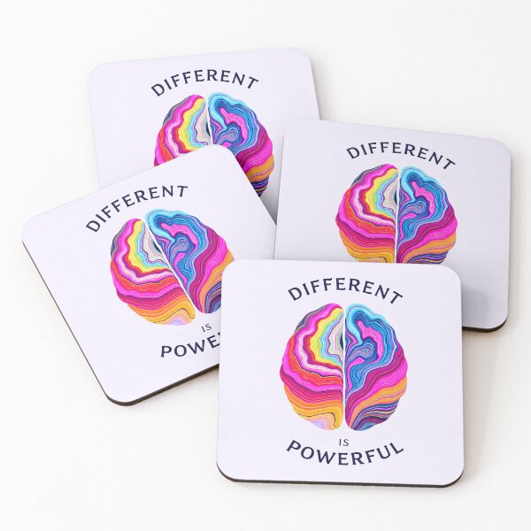 Item preview, “Different Is Powerful” Colorful Abstract Brain – Vibrant Neurodiversity Art Design designed and sold by PureBrain.