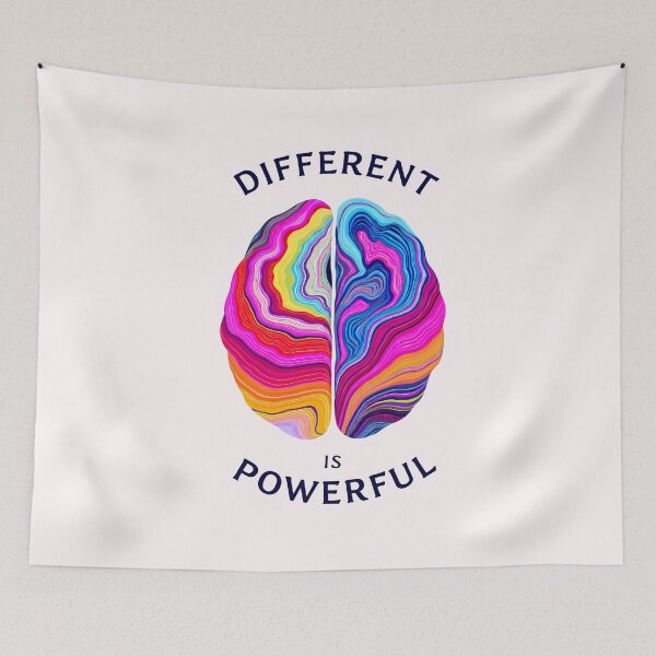 Item preview, “Different Is Powerful” Colorful Abstract Brain – Vibrant Neurodiversity Art Design designed and sold by PureBrain.
