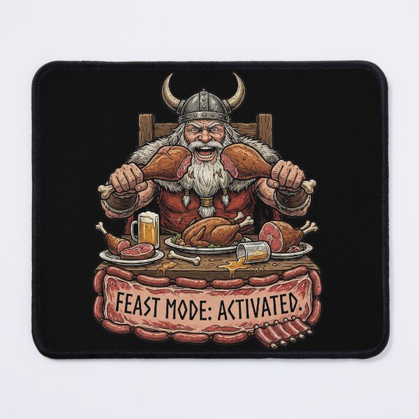 Item preview, Feast Mode Activated Viking Funny Foodie Thanksgiving Christmas Gamer Gift designed and sold by AOG-DESIGNS.