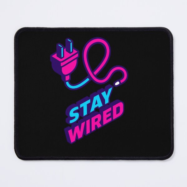 Item preview, Stay Wired • Neon Isometric Tech Circuit designed and sold by DSGIN4YOU.