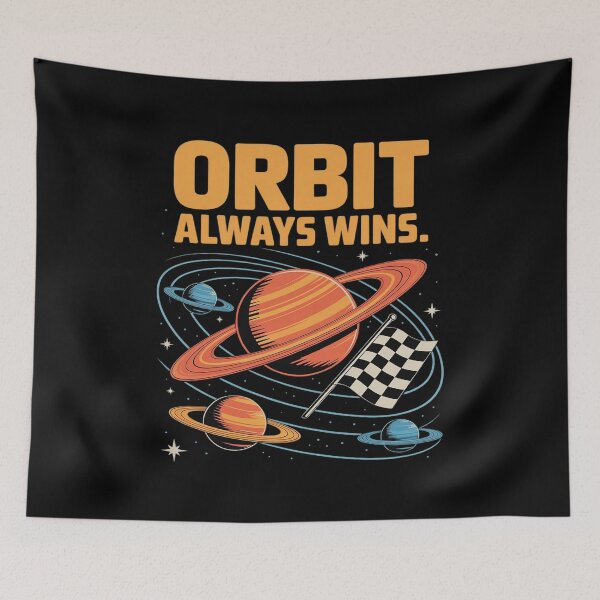 Item preview, Orbit Champion Space Race Orange Blue designed and sold by velltoons.