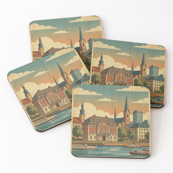 Item preview, Bonn Skyline Poster – Rhine River & Landmark Illustration designed and sold by JhonSM.