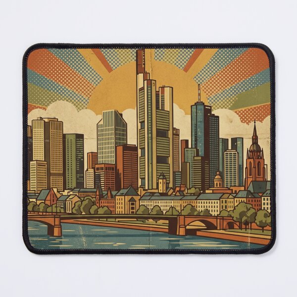 Item preview, Frankfurt Skyline – Modern City & River Main Poster designed and sold by JhonSM.