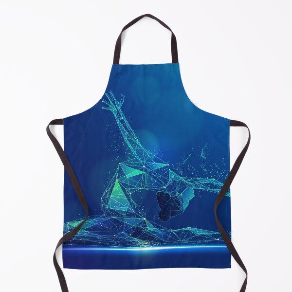 Item preview, graphic of low poly wireframe ballerina performing rhythmic gymnastics presented with vivid futuristic style designed and sold by NiamLab.