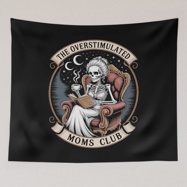 Item preview, Overstimulated Moms Club Mom Depression Health designed and sold by velltoons.
