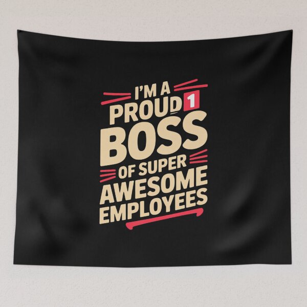 Item preview, I'm A Proud Boss Of Super Awesome Employees Head Man designed and sold by EntroRhim.
