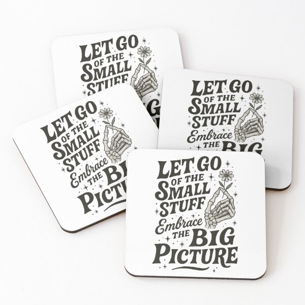 Item preview, Let Go of the Small Stuff Embrace the Big Picture | Skeleton Hand Motivational Design designed and sold by inkoutninja.