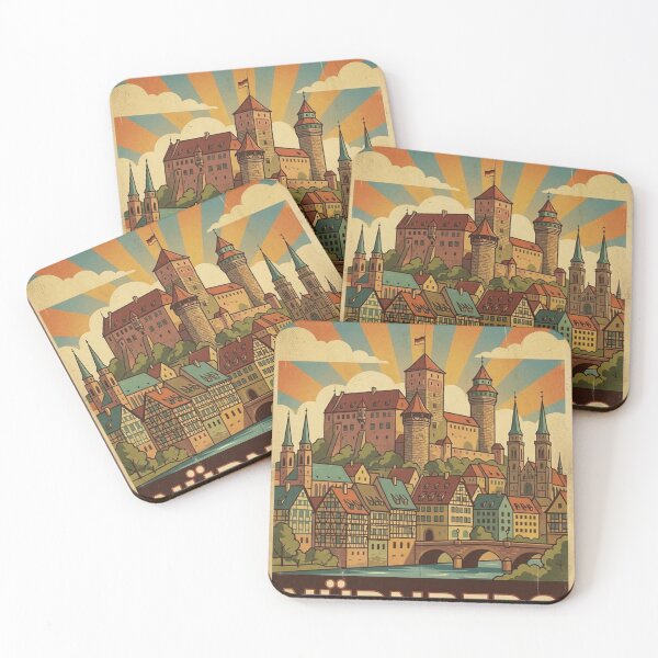 Item preview, Nuremberg Skyline Illustration – Old Town & City Walls designed and sold by JhonSM.