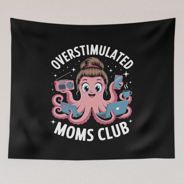 Item preview, Overstimulated Moms Mom Depression Mental Health designed and sold by velltoons.