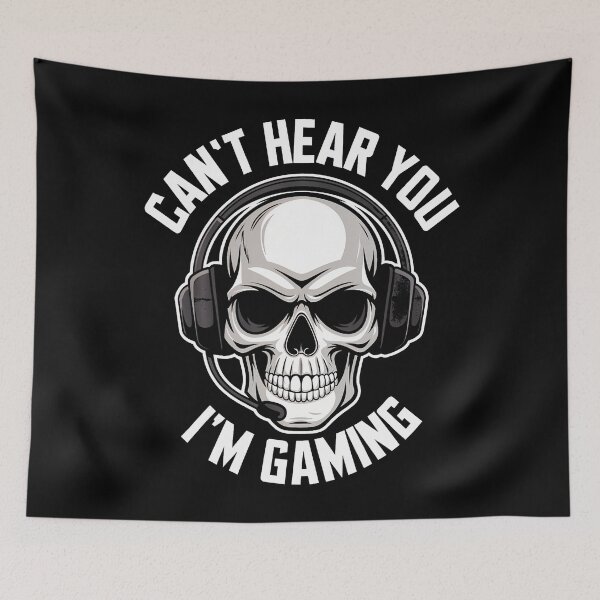 Item preview, Gaming Skull Headset Can'T Hear You Gamer Design designed and sold by KristenSophie.