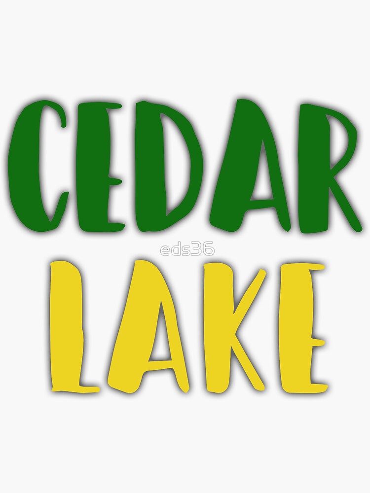 "cedar lake green and gold version 3" Sticker for Sale by eds36 Redbubble