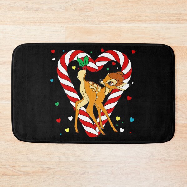 Item preview, Cute Winter Fawn in Candy Cane Heart – Festive Holiday Illustration designed and sold by DemetMath.