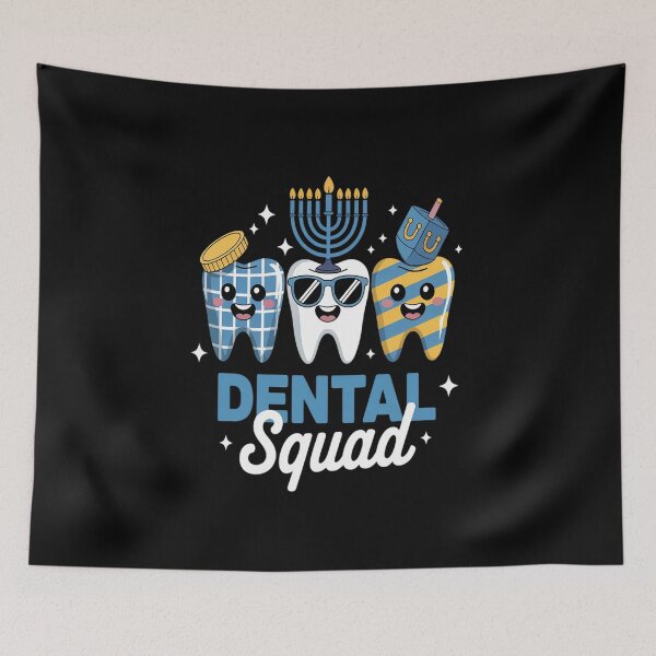 Item preview, Dental Squad Cute Teeth Dreidel Menorah Jewish Hanukkah designed and sold by SIGORDESIGN.