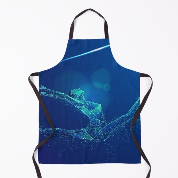 Item preview, graphic of low poly wireframe ballerina performing rhythmic gymnastics designed and sold by NiamLab.