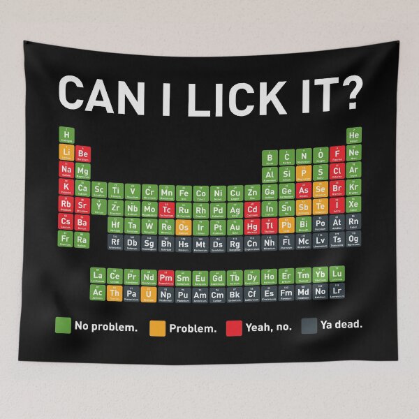 Item preview, Periodic Table -  Can I Lick It? designed and sold by The Common Tee.