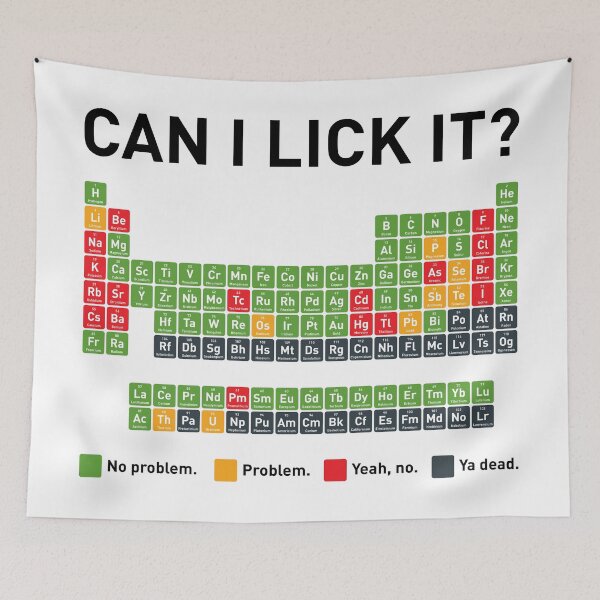 Item preview, Periodic Table -  Can I Lick It? designed and sold by The Common Tee.