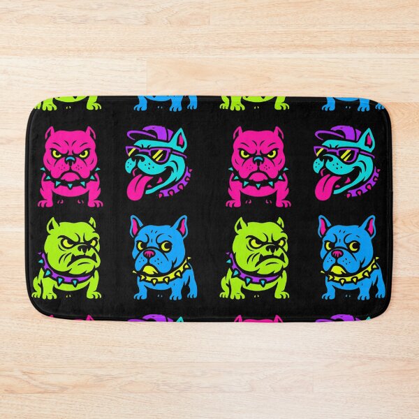 Item preview, American Bully Dog - Retro Neon Dog Art Graphic for T-Shirts & Stickers designed and sold by SpokeBender.