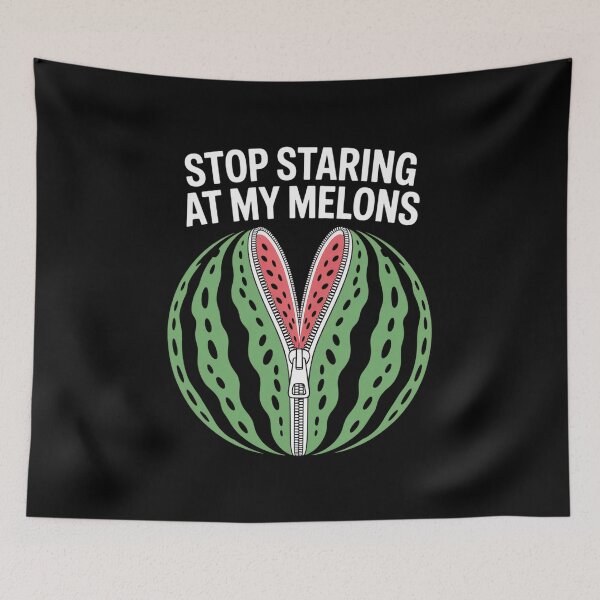 Item preview, Funny Summer Watermelon Bra Stop Staring At My Melons Girl designed and sold by HaileyRobel.