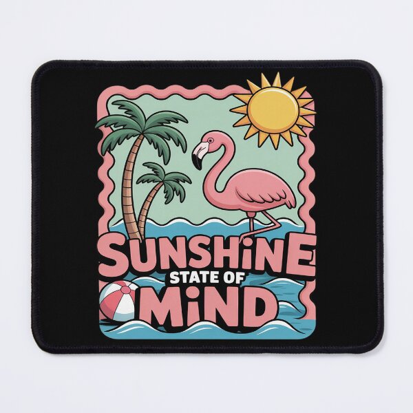 Item preview, Palm Tree Pink Flamingo Sunshine Beach Ball Waves Summer Su designed and sold by FndPardaL.