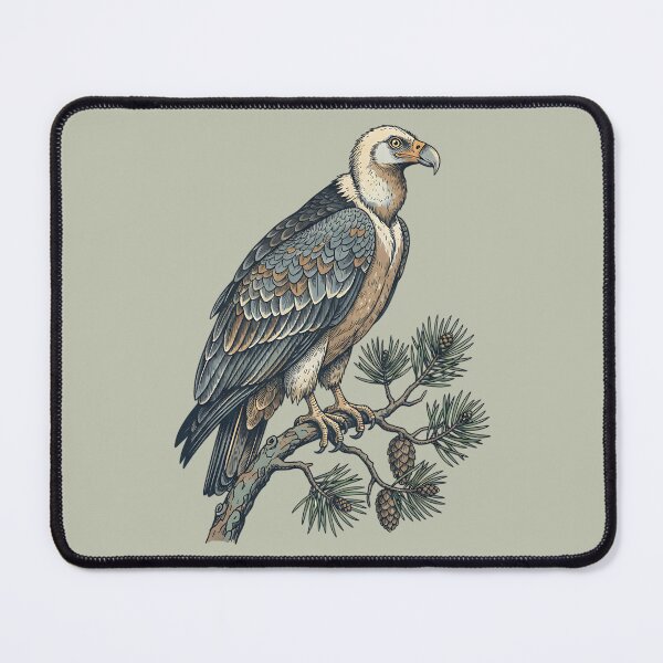 Item preview, Lammergeier Vulture Perched on Pine Branch designed and sold by BirdsnStuff.