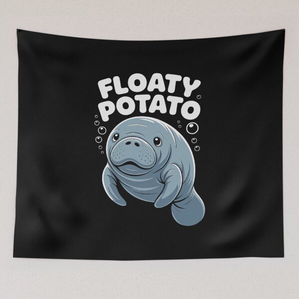 Item preview, Floaty Potato Funny Manatee Sea Animal Manatees Potatoes designed and sold by HaileyRobel.