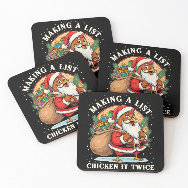 Item preview, Making A List Chicken It Twice Christmas Farm Animal designed and sold by DollieMichele.