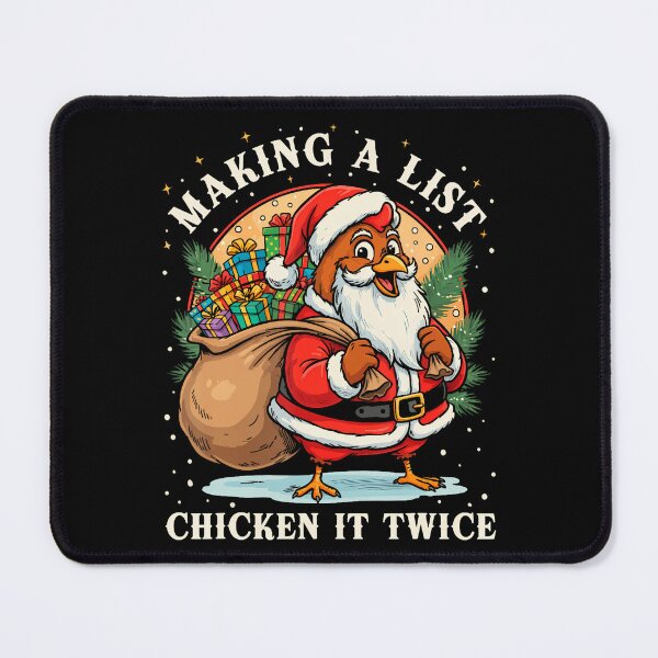 Item preview, Making A List Chicken It Twice Christmas Farm Animal designed and sold by DollieMichele.