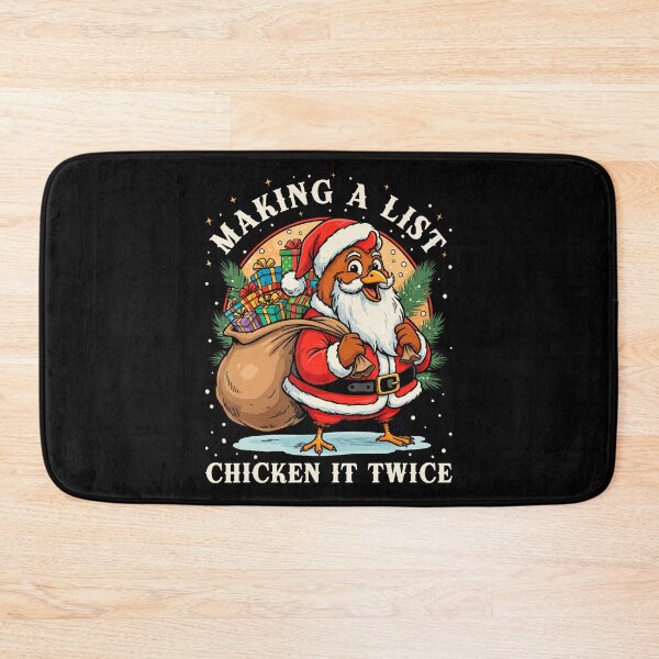 Item preview, Making A List Chicken It Twice Christmas Farm Animal designed and sold by DollieMichele.