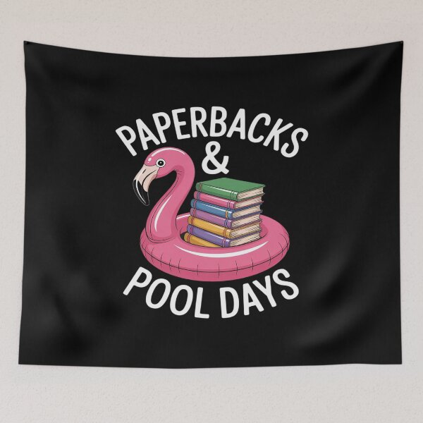 Item preview, Paperbacks and Pool Days Flamingo Book Lover designed and sold by FndPardaL.