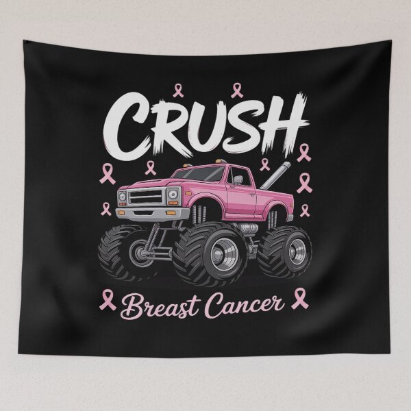 Item preview, Crush Breast Cancer Awareness Truck Pink Ribbon  designed and sold by TrinaEspinoza.