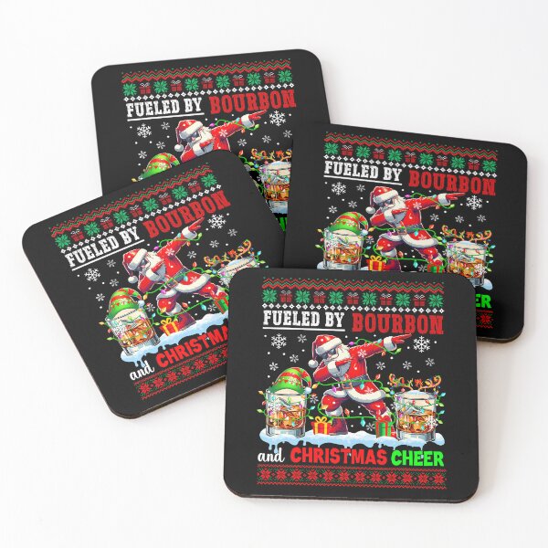 Item preview, Fueled By Bourbon And Xmas Cheer 	 Drinker Santa designed and sold by LucilleAntoi.