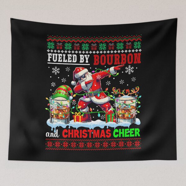 Item preview, Fueled By Bourbon And Xmas Cheer 	 Drinker Santa designed and sold by LucilleAntoi.