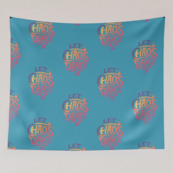Item preview, Let Chaos Dance Purple Red Blue Expressive Typography designed and sold by Kony83.