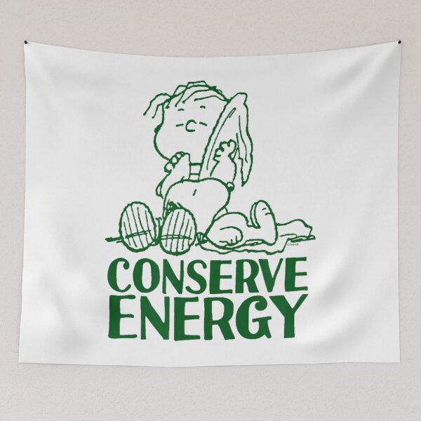 Item preview, Peanuts Conserve Energy – Minimal Line Art Eco Design designed and sold by Haleigh Julius.