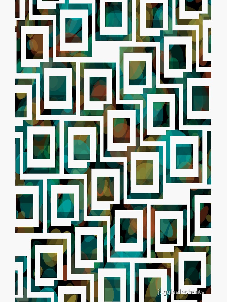 "Black and White Squares Pattern 03" Sticker by juggleelephants Redbubble