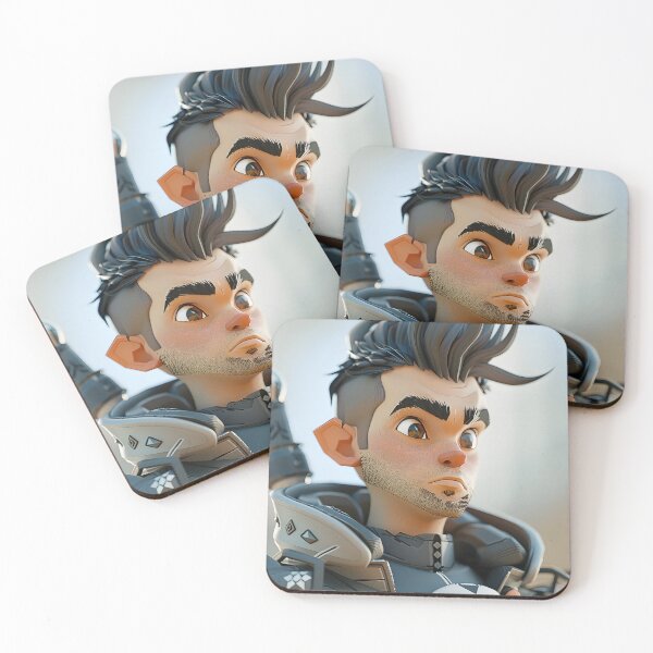 Item preview, Detailed 3D rendering of a cyberpunk-style cartoon knight  designed and sold by CheerForGoods.