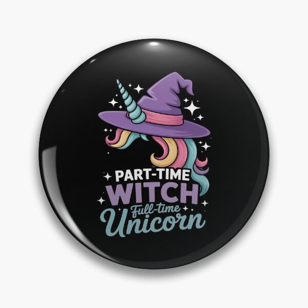 Item preview, Part-Time Witch Full-Time Unicorn Neon Purple Fantasy designed and sold by JaskconLIfe23.