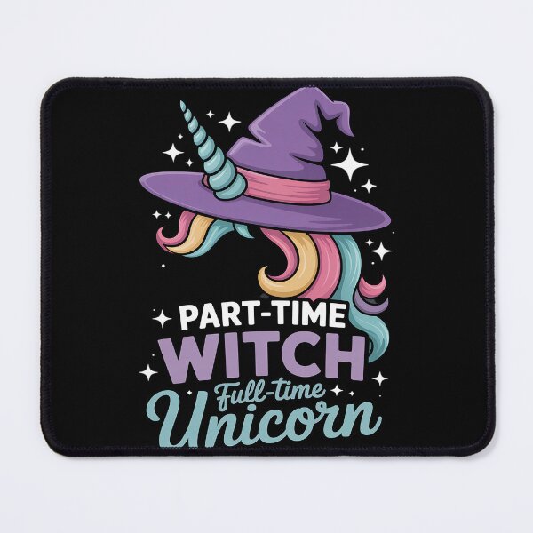 Item preview, Part-Time Witch Full-Time Unicorn Neon Purple Fantasy designed and sold by JaskconLIfe23.