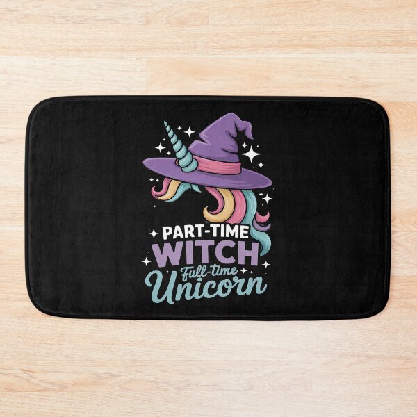 Item preview, Part-Time Witch Full-Time Unicorn Neon Purple Fantasy designed and sold by JaskconLIfe23.