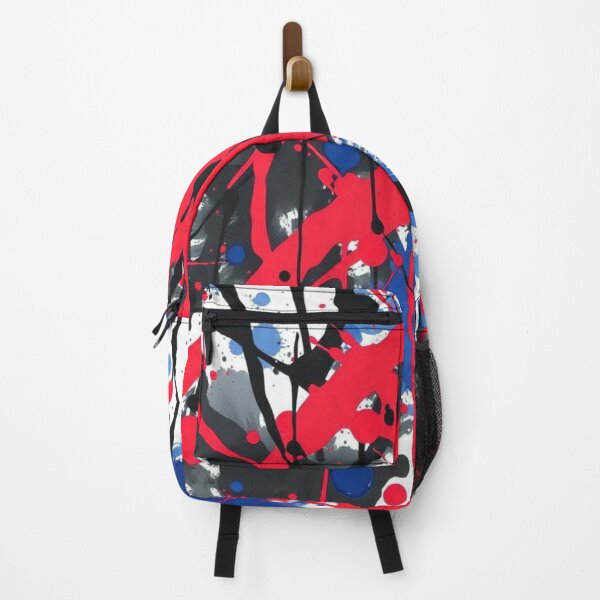 Item preview, Abstract Red Blue White and Black Splatter Art designed and sold by UNK-Fatigues.