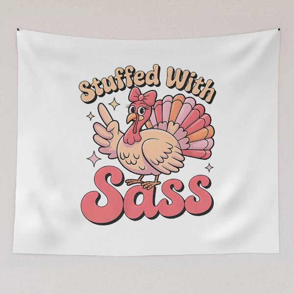 Item preview, Stuffed with Sass Turkey Kids Girl Thanksgiving Toddler designed and sold by FrankIsabel.
