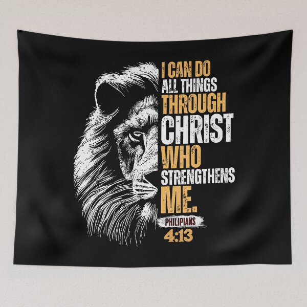 Item preview, I Can Do All Things Through Christ Lion Faith Christian designed and sold by DorisElaine.